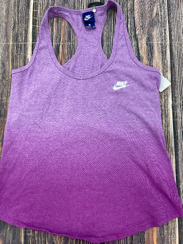 Yoga Tops with Mesh for Increased Comfort -Purple Athletic Tank Top Nike, Size M