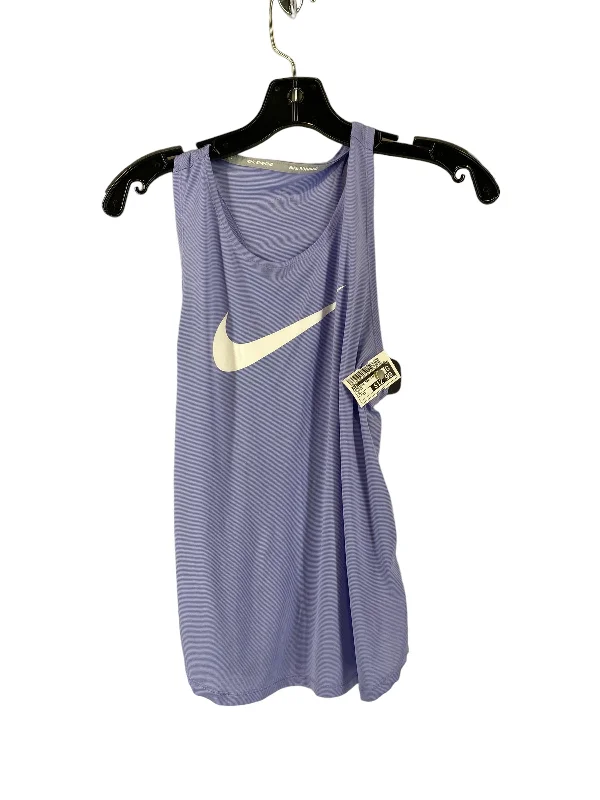High-Neck Yoga Tops for Flexibility -Purple Athletic Tank Top Nike, Size Xs