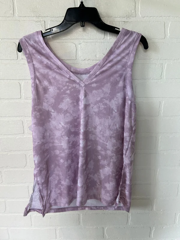 Yoga Tops for Hot and Cold Yoga Practices -Purple Athletic Tank Top Old Navy, Size M