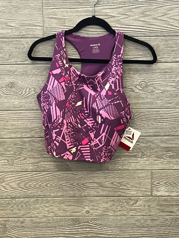 Sleeveless Yoga Tops for Women -Purple Athletic Tank Top Reebok, Size L