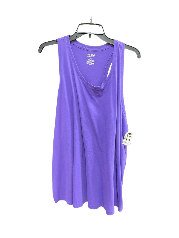 Yoga Tops for Women -Purple Athletic Tank Top Tek Gear, Size 3x