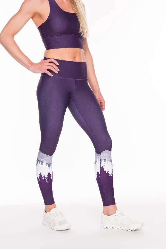 Stylish Compression Yoga Pants -Summit Yoga Pants - Purple