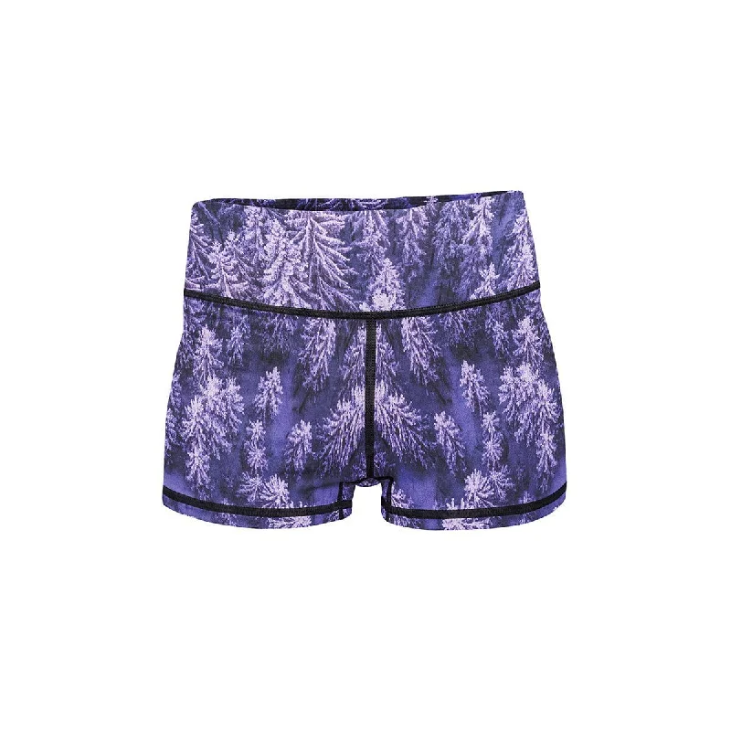 Comfortable Yoga Shorts for Flexibility -Purple Winter Yoga Shorts