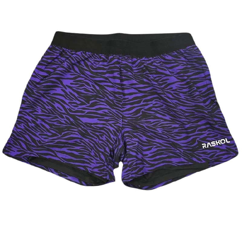 Soft Yoga Shorts for All Day Wear -PURPLE ZEBRA Performance Shorts