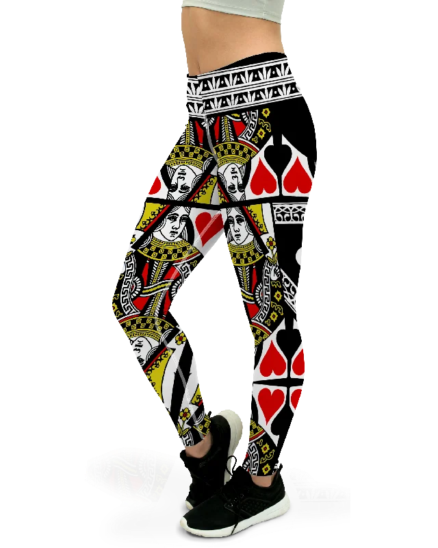 Yoga Pants with a Relaxed Fit -Queen of Hearts Yoga Pants