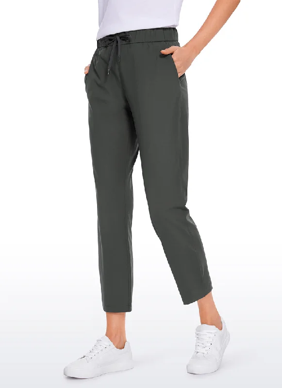 Performance Yoga Shorts for Women -On the Travel Pants with Pockets 25''