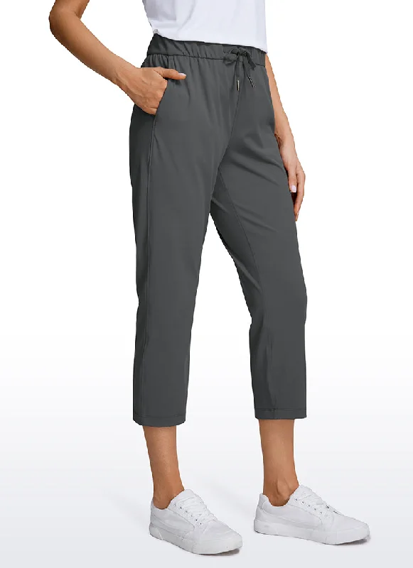 Yoga Shorts for Comfortable Daily Use -Stretch Cropped Pants with Pockets 23''
