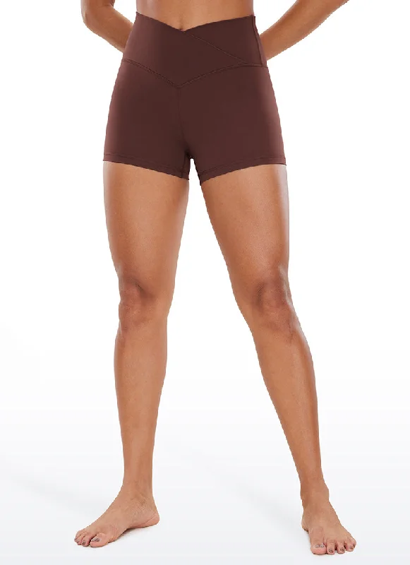 Yoga Shorts for Pilates -Butterluxe Shorts 3"- V Cross Waist