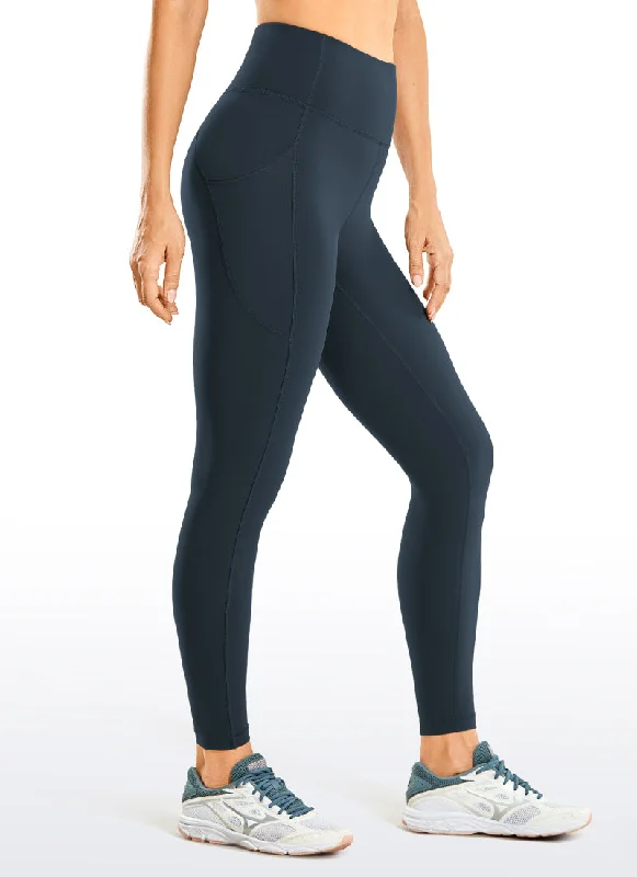 Yoga Pants for Everyday Yoga Practice -Brushed Nakedfeel Pockets Leggings 25''