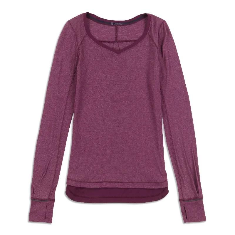 Yoga Tops for Stretch and Ease -Race Me Long Sleeve Shirt - Resale