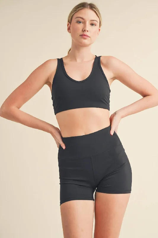 High-Waisted Yoga Pants for Extra Support -Racerback Bra and Shorts Set