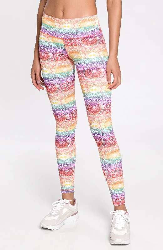High-Performance Yoga Pants -Mandalas RioSoft™ Leggings Rainbow