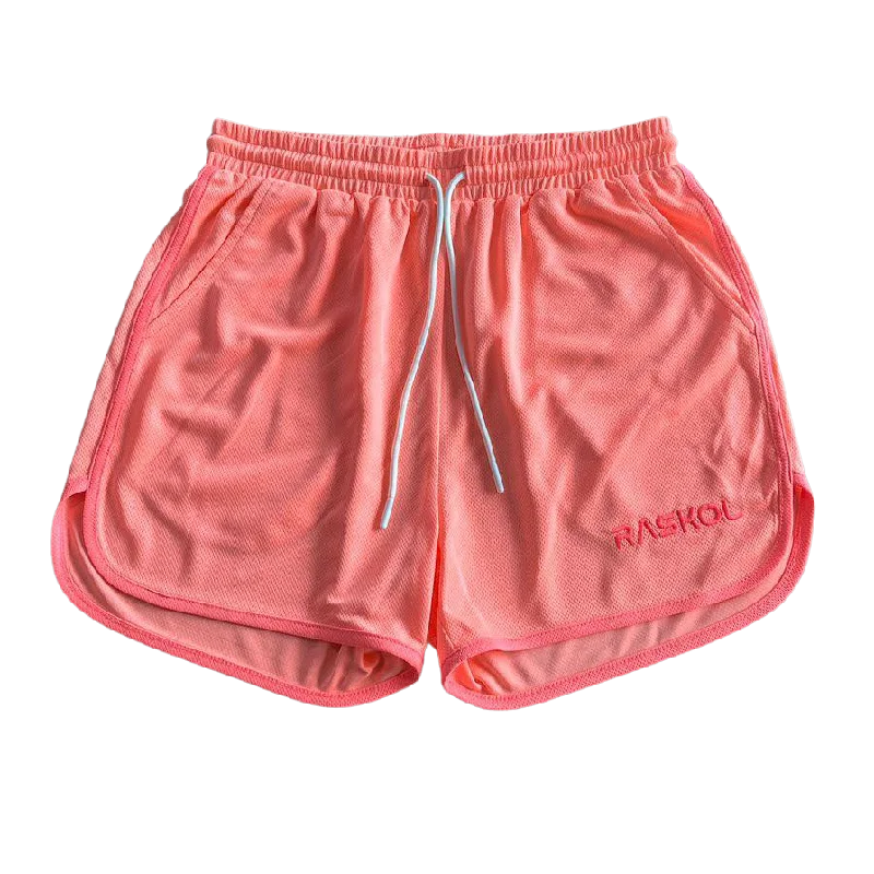 Soft Yoga Shorts for Yoga Poses -RASKOL COOL CORAL Classic Shorts (LIMITED EDITION)