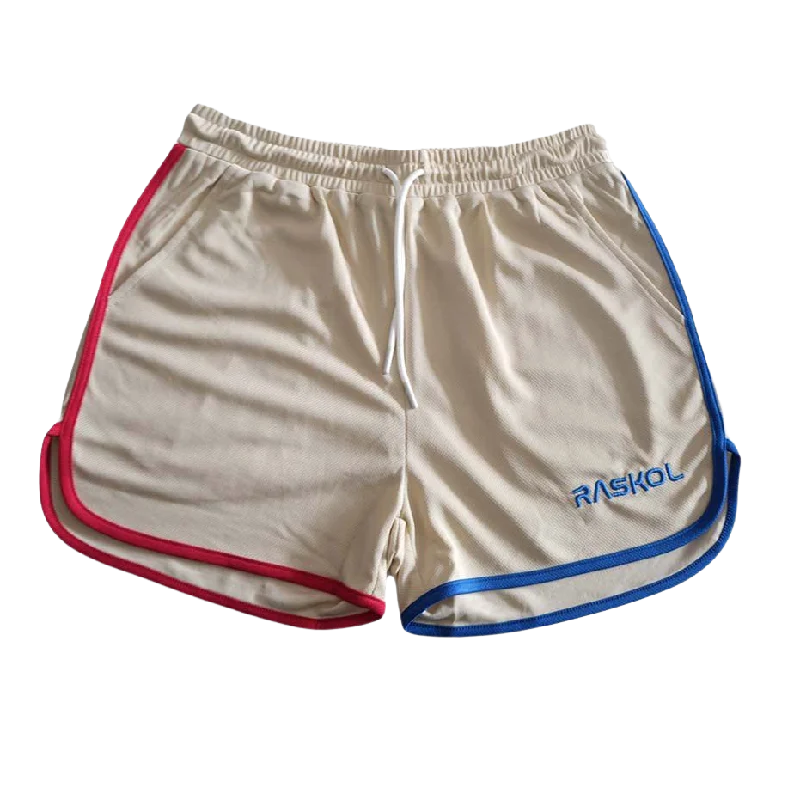 Women's Yoga Shorts with High Waistband -RASKOL Retro Cream Classic Shorts (LIMITED EDITION) Women's Yoga Shorts with High Waistband -RASKOL Retro Cream Classic Shorts (LIMITED EDITION)