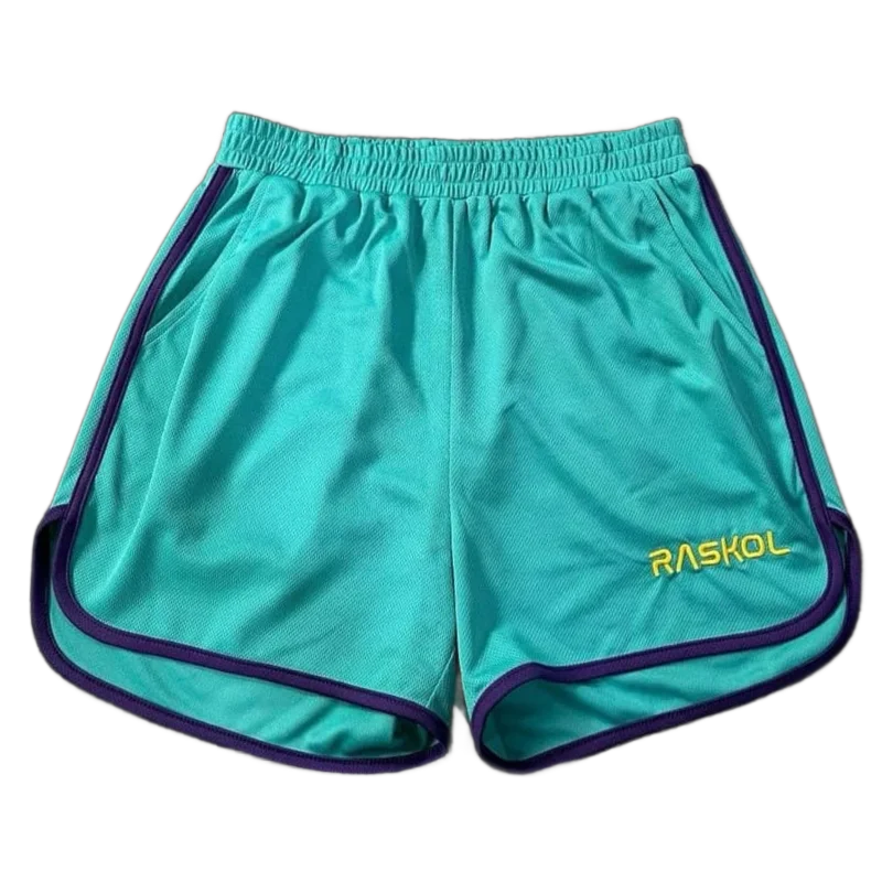 Women's High-Waisted Yoga Shorts -RASKOL TEAL PURPLE Classic Shorts (LIMITED EDITION) Women's High-Waisted Yoga Shorts -RASKOL TEAL PURPLE Classic Shorts (LIMITED EDITION)