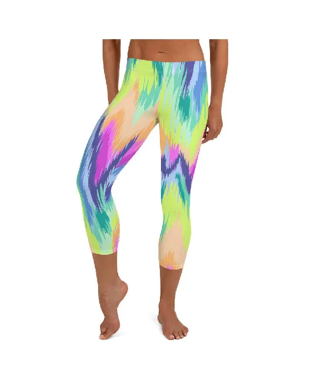 Breathable Yoga Pants for All-Day Wear -Rave Sound Wave Capris
