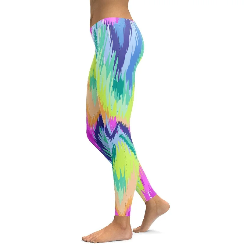 Soft Fit Yoga Pants for Gentle Practice -Rave Sound Wave Leggings