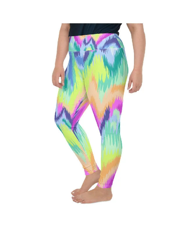 Women's Yoga Pants for Fitness -Rave Sound Wave Plus Size Leggings