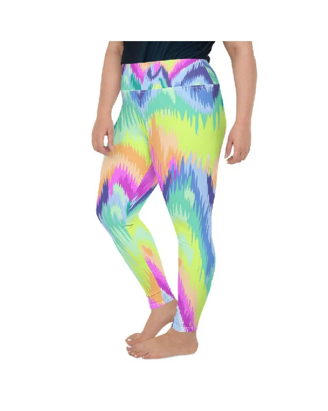 Premium Yoga Pants for Flexibility -Rave Sound Wave Plus Size Leggings