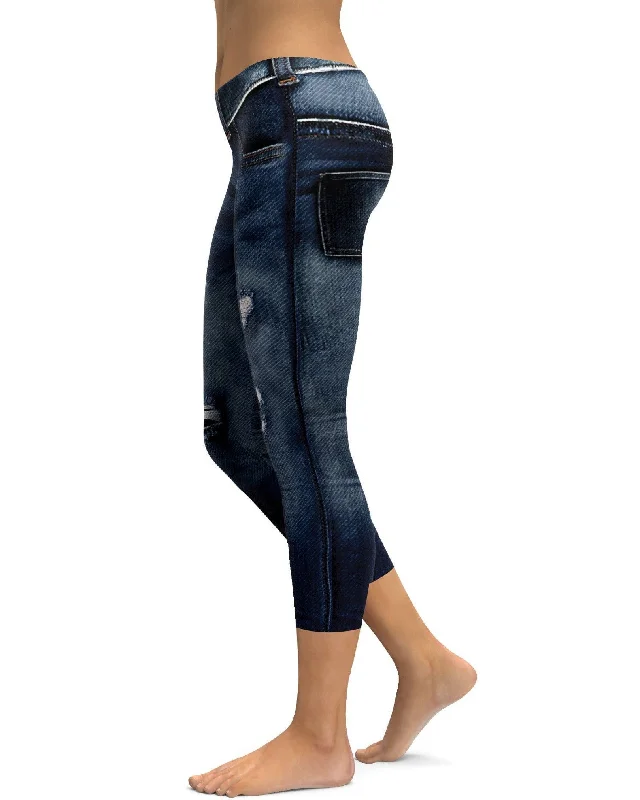 Yoga Pants for Every Practice and Pose -Realistic Denim Jeans Capris