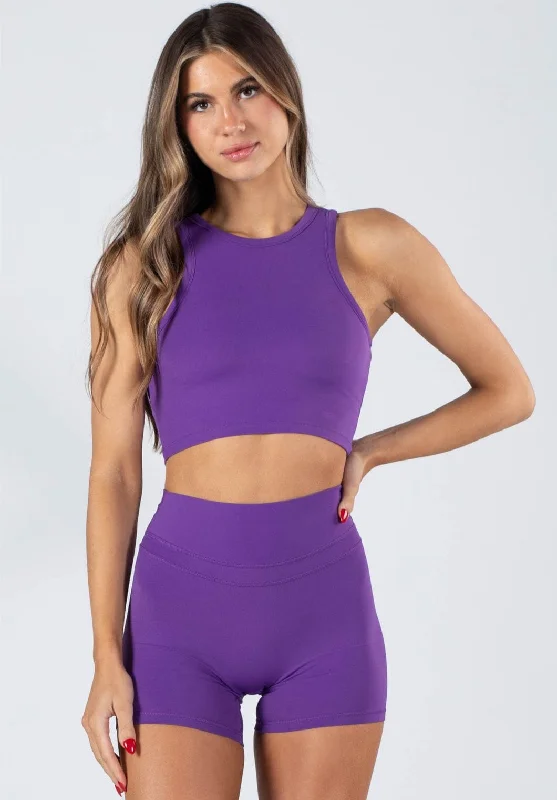Yoga Tops for Long Poses and Relaxation -RecStretch™ Classic Crop Horizon