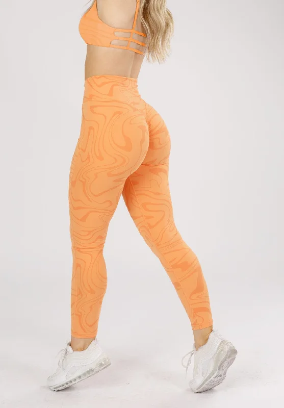 Soft Fit Yoga Pants for Gentle Practice -RecStretch DesB High Flow Sculptseam™ Plus Legging Creamsicle