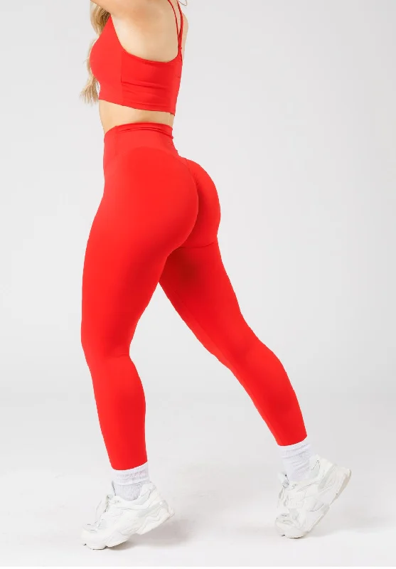 Yoga Pants for Relaxing and Posing -RecStretch Original Sculptseam® Legging Cherry