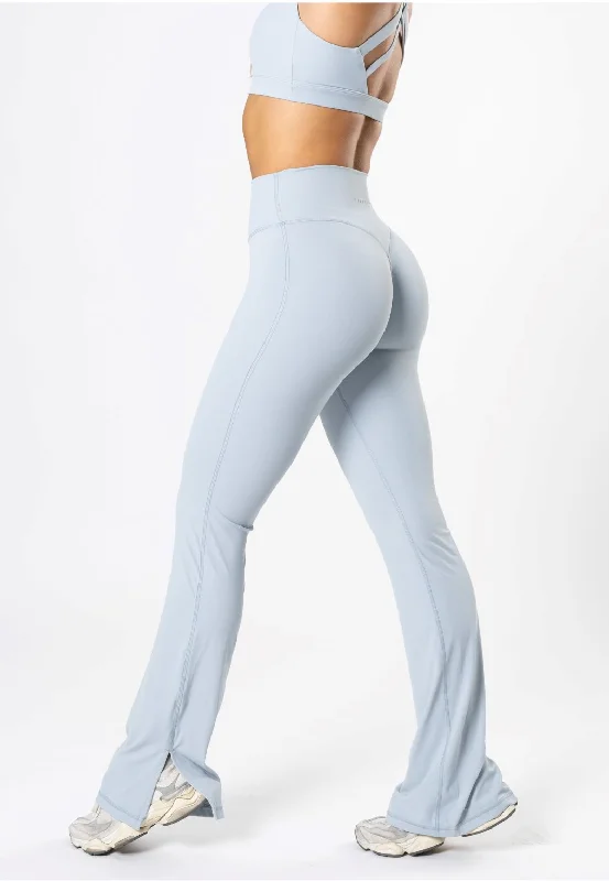 Women's Full-Length Yoga Pants -RecStretch Original Sculptseam™ Plus Flare Legging 34" Pearl Blue