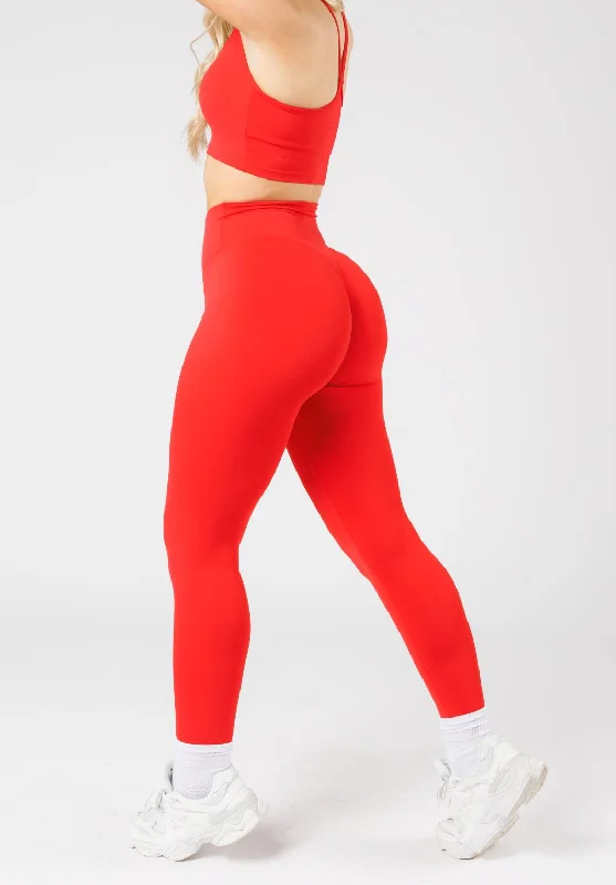 Yoga Pants for Improving Flexibility -RecStretch Original Sculptseam® Plus Legging Cherry