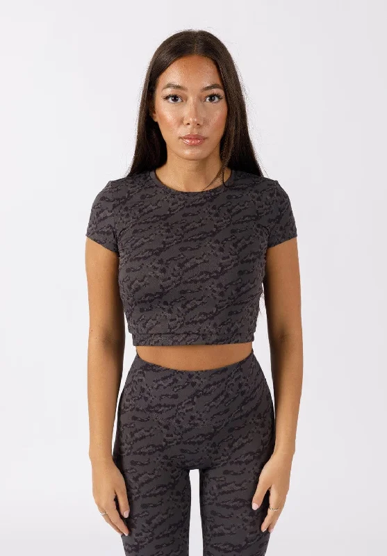 Seamless Yoga Tops for Comfort and Style -RecStretch Short Sleeve Crop Rogue