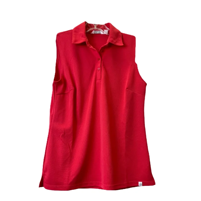 Yoga Tops for Full Support -Red Athletic Tank Top By Lady Hagen, Size: S