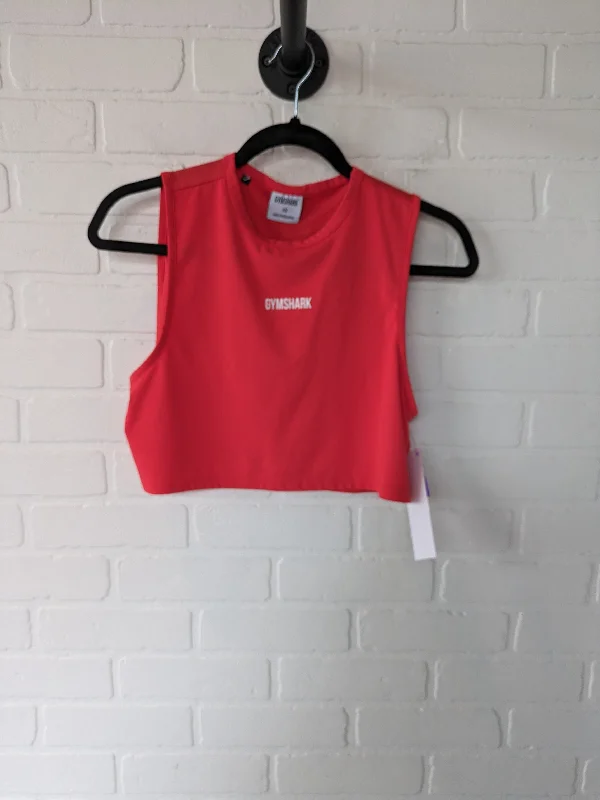 Yoga Tops for Hot Yoga and Intense Sessions -Red Athletic Tank Top Gym Shark, Size Xs