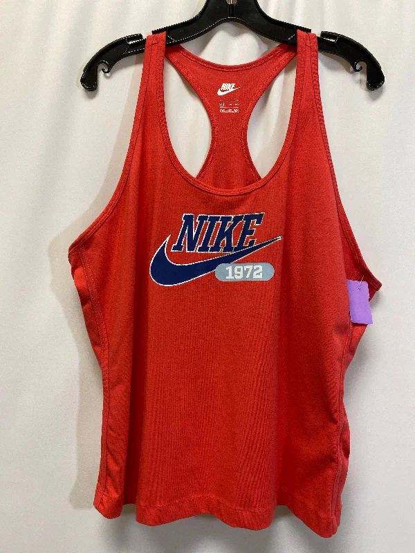 Yoga Tops for Comfort in Every Pose -Red Athletic Tank Top Nike, Size Xxl