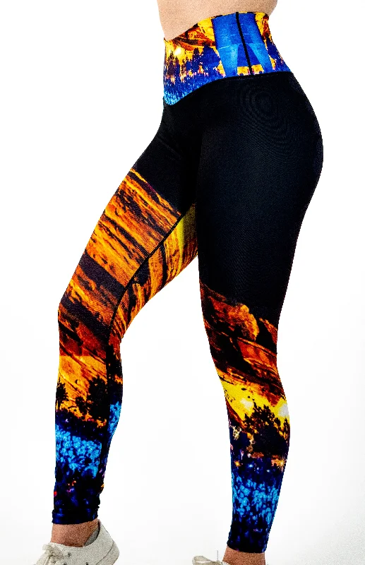 Comfortable Yoga Pants for Restorative Yoga -Red Rocks Concert Yoga Pants