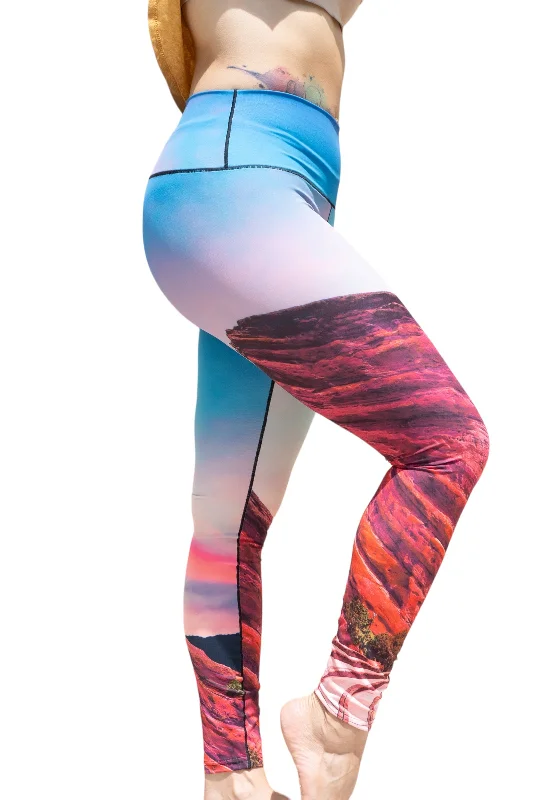 Soft Yoga Pants for Relaxation -Red Rocks Sunrise Yoga Pants