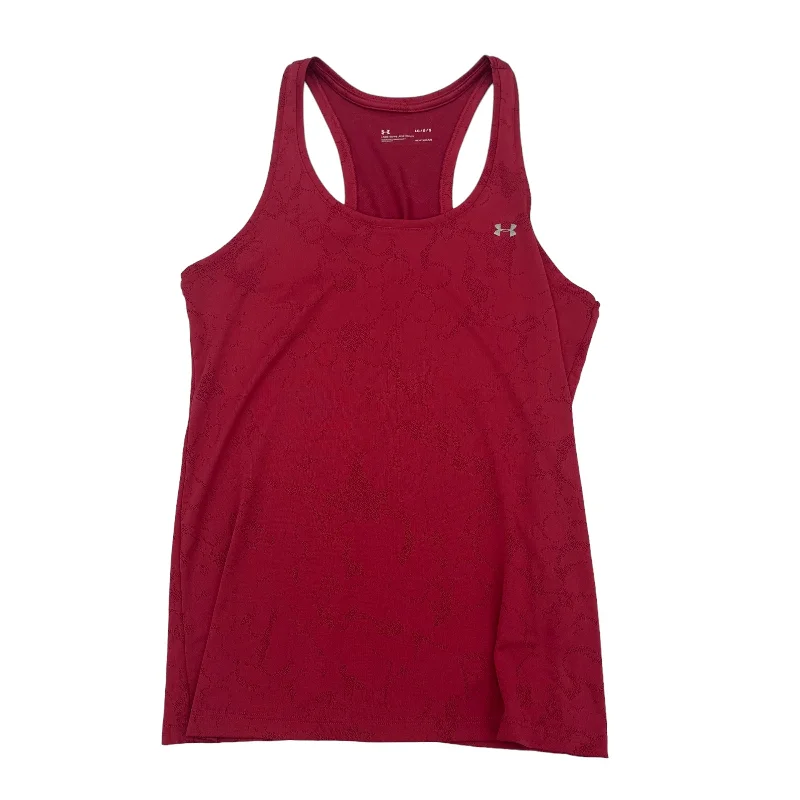Yoga Tops for Maximum Stretching Ability -RED UNDER ARMOUR ATHLETIC TANK TOP, Size L