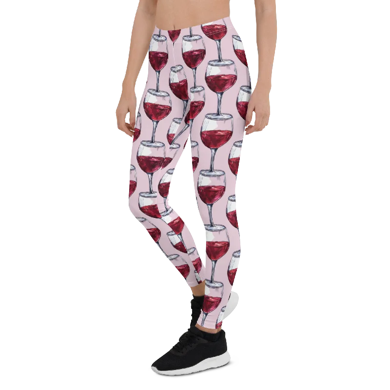 Breathable Yoga Pants -Red Wine Leggings