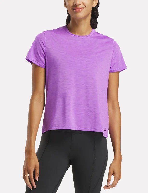 Yoga Tops for Better Posture Support -Chill Athletic T-Shirt - Digital Purple