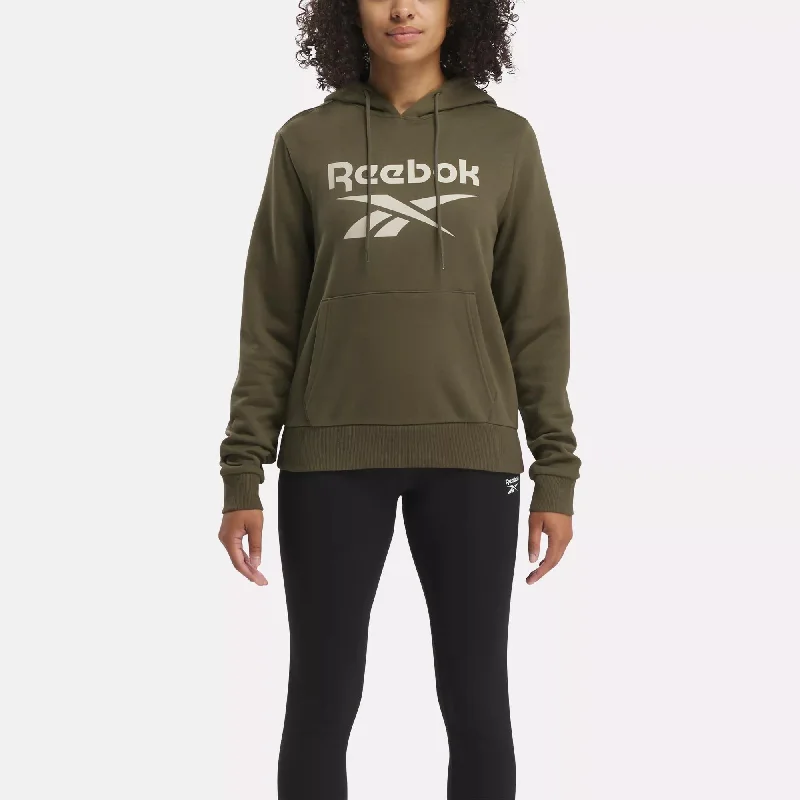 Yoga Tops with Moisture-Wicking Technology -Reebok Identity Big Logo Fleece Hoodie