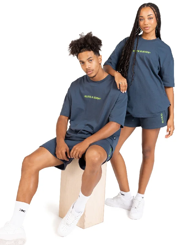 Fitted Yoga Tops with Breathable Design -Registered Tee - Navy