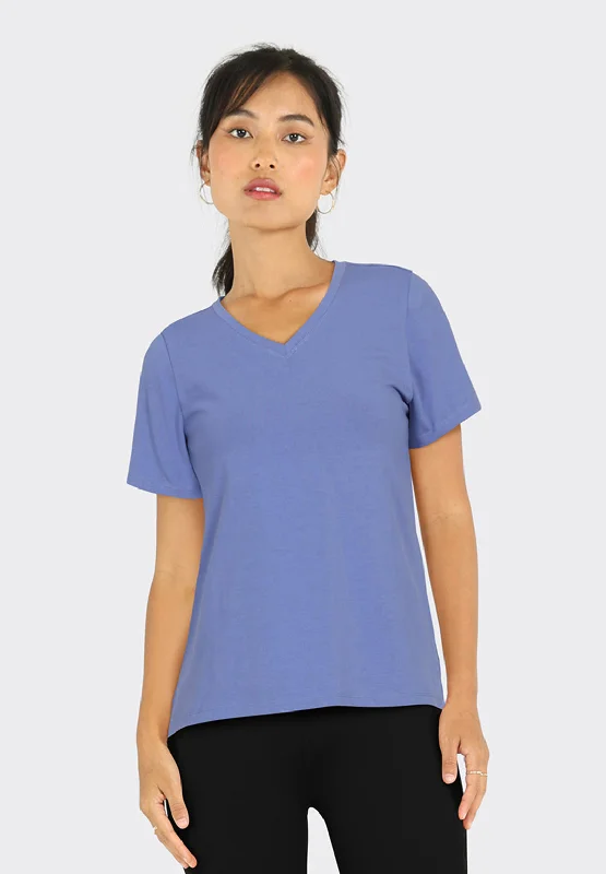 Cotton Yoga Tops for Comfort -Last Tee - V Neck Half Sleeves