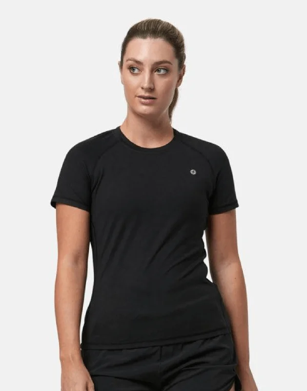 Yoga Tops for Deep Stretching Poses -Relentless Tee in Black