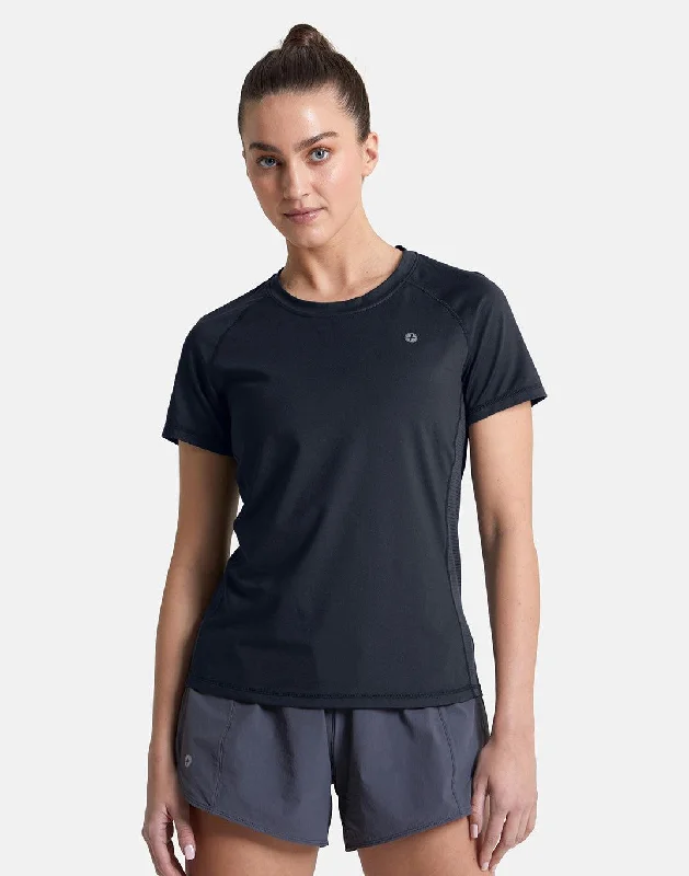 Yoga Tops for All-Day Comfort -Relentless Tee in Black