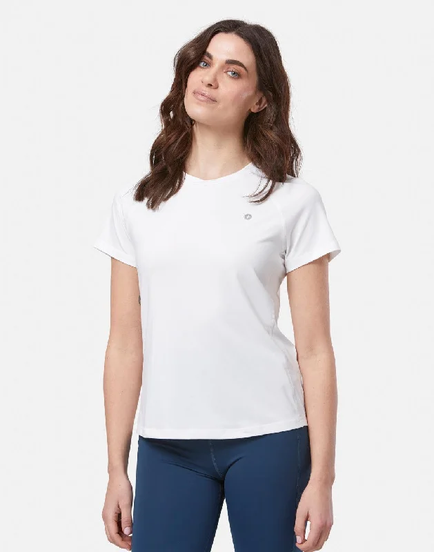 Breathable Yoga Tops for Hot Yoga Practice -Relentless Tee in Ultra White