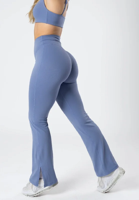 Stylish Compression Yoga Pants -Reluna Original Sculptseam™ Flare Bluebird