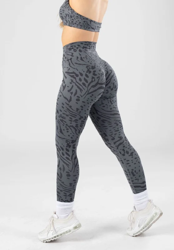 Full Waist Yoga Pants for Yoga -Reluna Original Sculptseam™ Legging Grey Tiger
