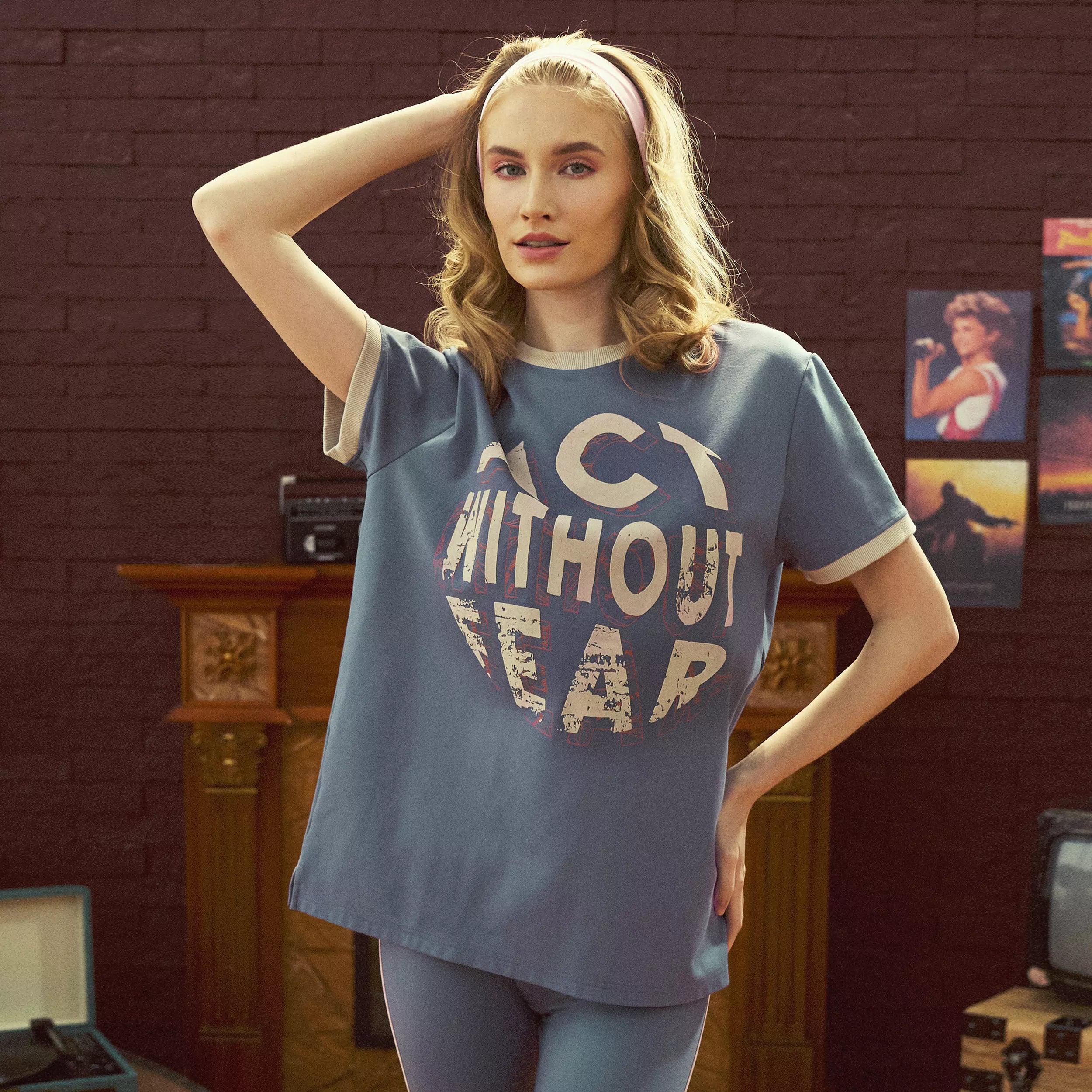 Yoga Tops for Full Range of Motion -Retrograde Belief Tee - Stormy Weather