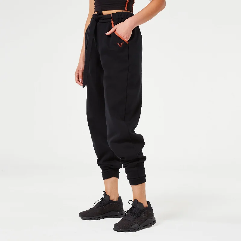 Full-Length Yoga Pants for Enhanced Movement -Retrograde Criss Cross Tie Joggers - Black Full-Length Yoga Pants for Enhanced Movement -Retrograde Criss Cross Tie Joggers - Black