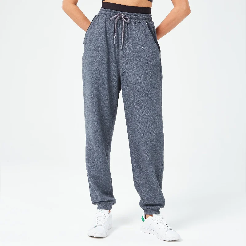 Yoga Pants for Stretching -Retrograde Plush Joggers - Black Marl