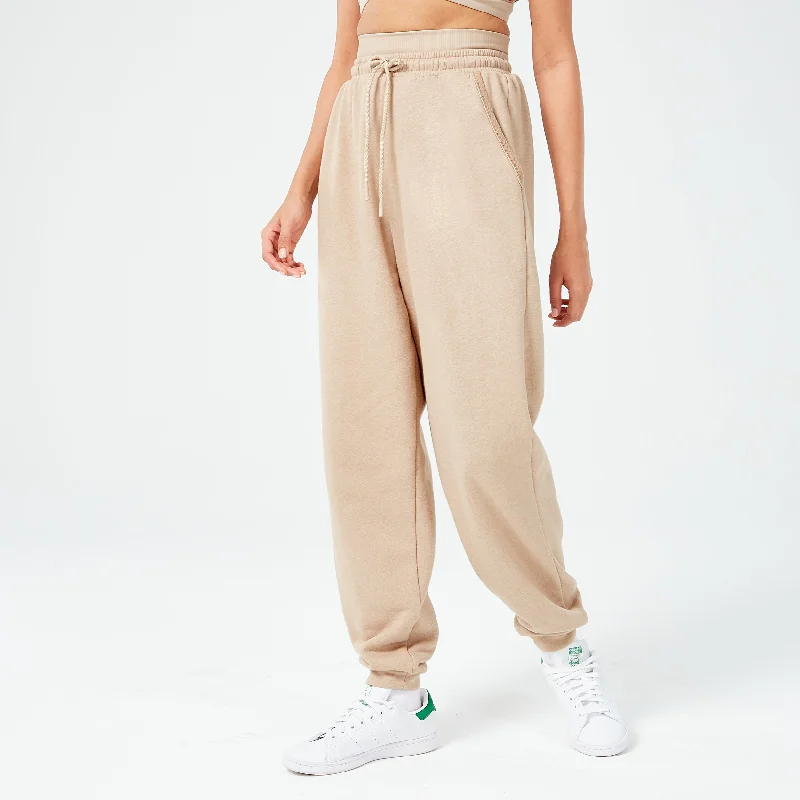 Full-Length Yoga Pants -Retrograde Plush Joggers - Cobblestone Marl